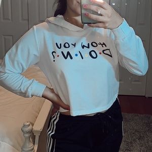 How You Doin Cropped Hoodie Friends